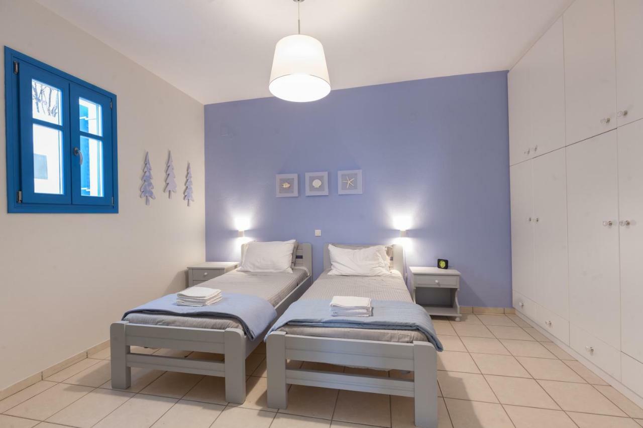 Vila Just Blue With Amazing Sea Views In Piso Livadi Exteriér fotografie